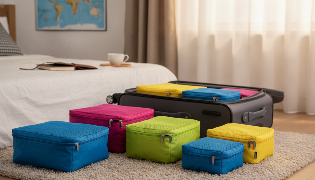 Compression packing cubes