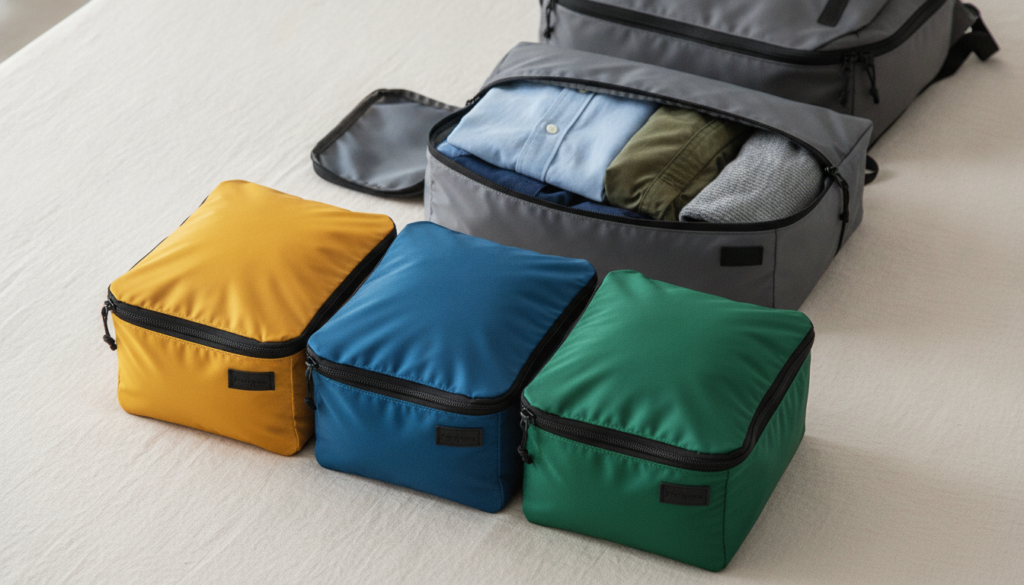 Compression packing cubes