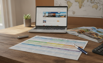 Travel budget template.