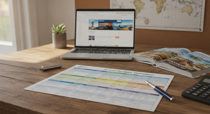 Travel budget template.