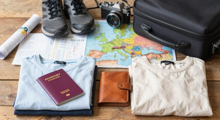travel packing list for Europe
