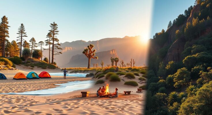 camping places in california