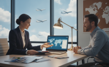 book flight with travel agent,